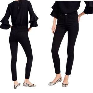 J Crew Jeans Women’s 27 Black Toothpick Skinny 5 Pocket Mid Rise B1281‎ Stretch